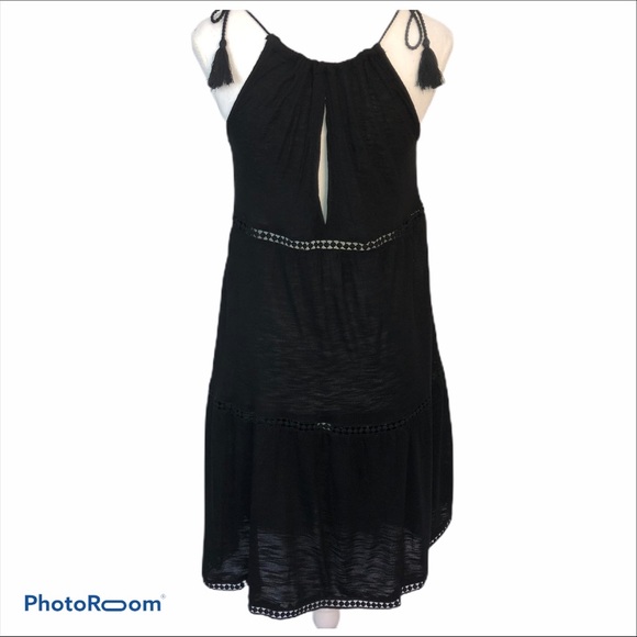 Elegant Black Halter Swim Dress - Picture 7 of 11